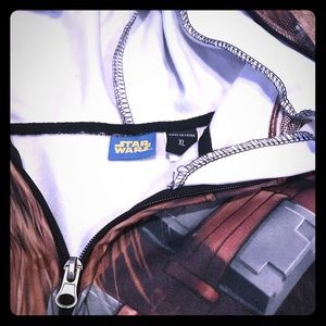 Chewbacca mesh face hooded sweatshirt